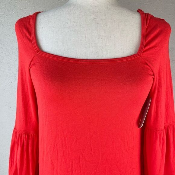 NWT Free People Red/Orange Top Size L - Picture 2 of 6